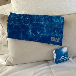 Coolibar Blue Marbled Sun Scarf